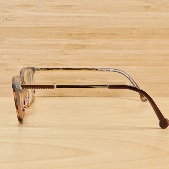 Carolina Herrera VHE722K Brown Horn 07HL Eyeglasses Frame, 53 16 140 - Picture 2 of 7